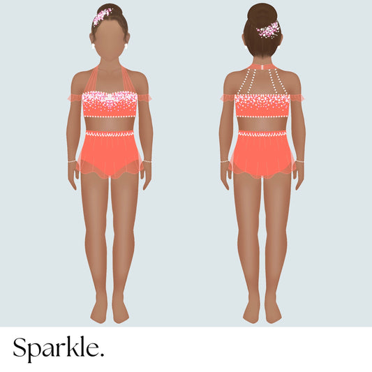 Coral Whimsy - CHOOSE CUSTOM COLORS - 25% Deposit to Reserve - Sparkle Worldwide