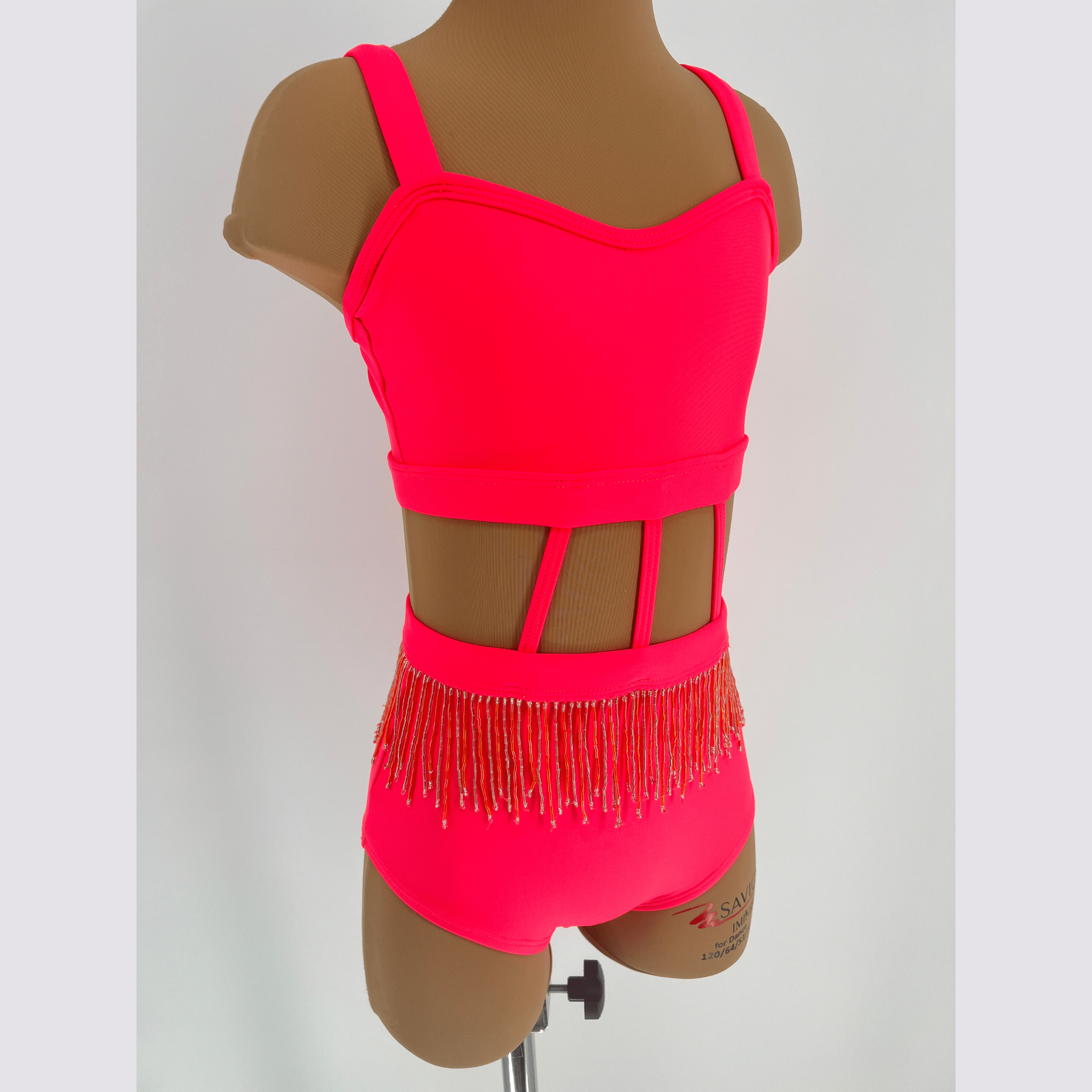 Child 8 | Party Base + Beaded Fringe | Neon Coral - Sparkle Worldwide