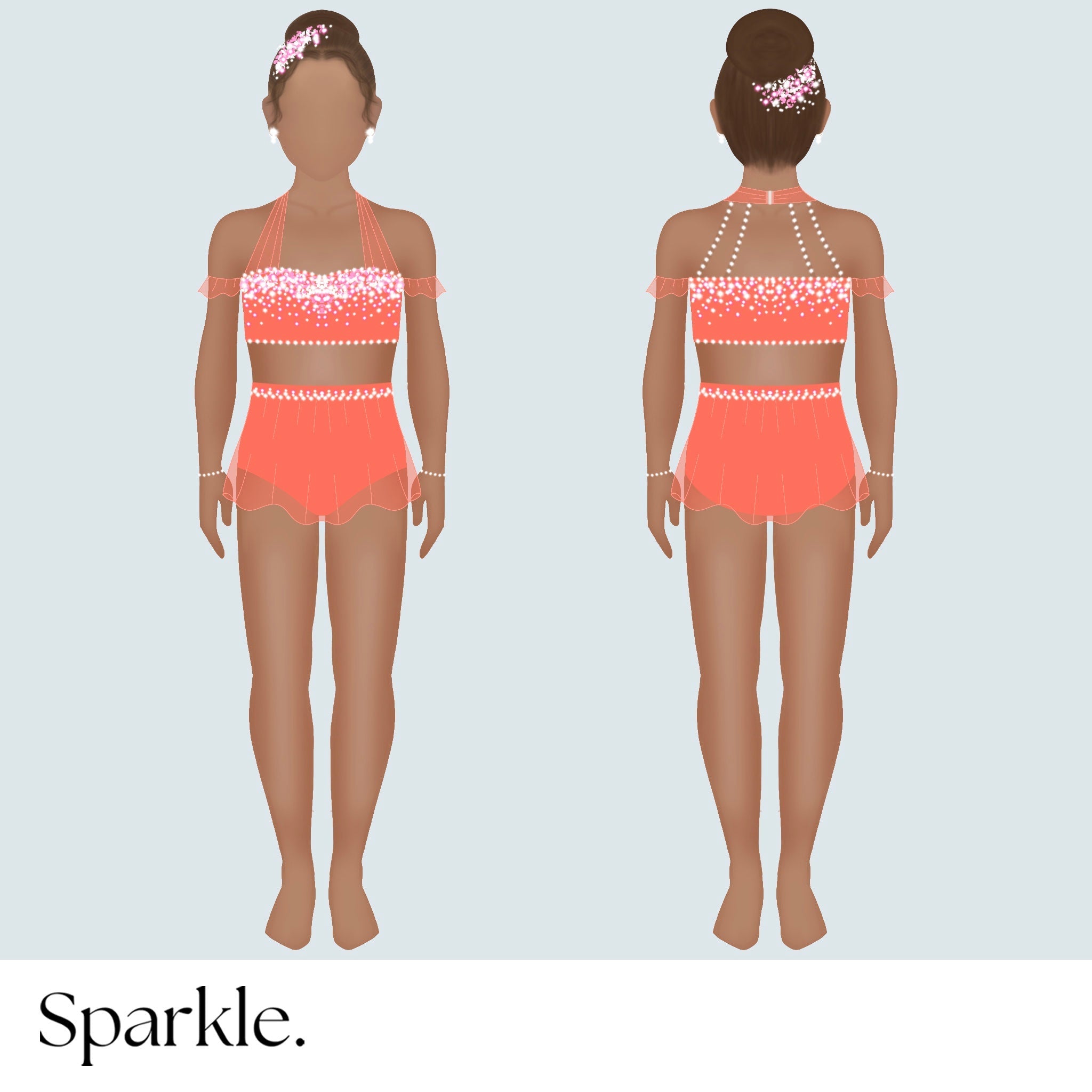 Coral Whimsy - CHOOSE CUSTOM COLORS - 25% Deposit to Reserve - Sparkle Worldwide