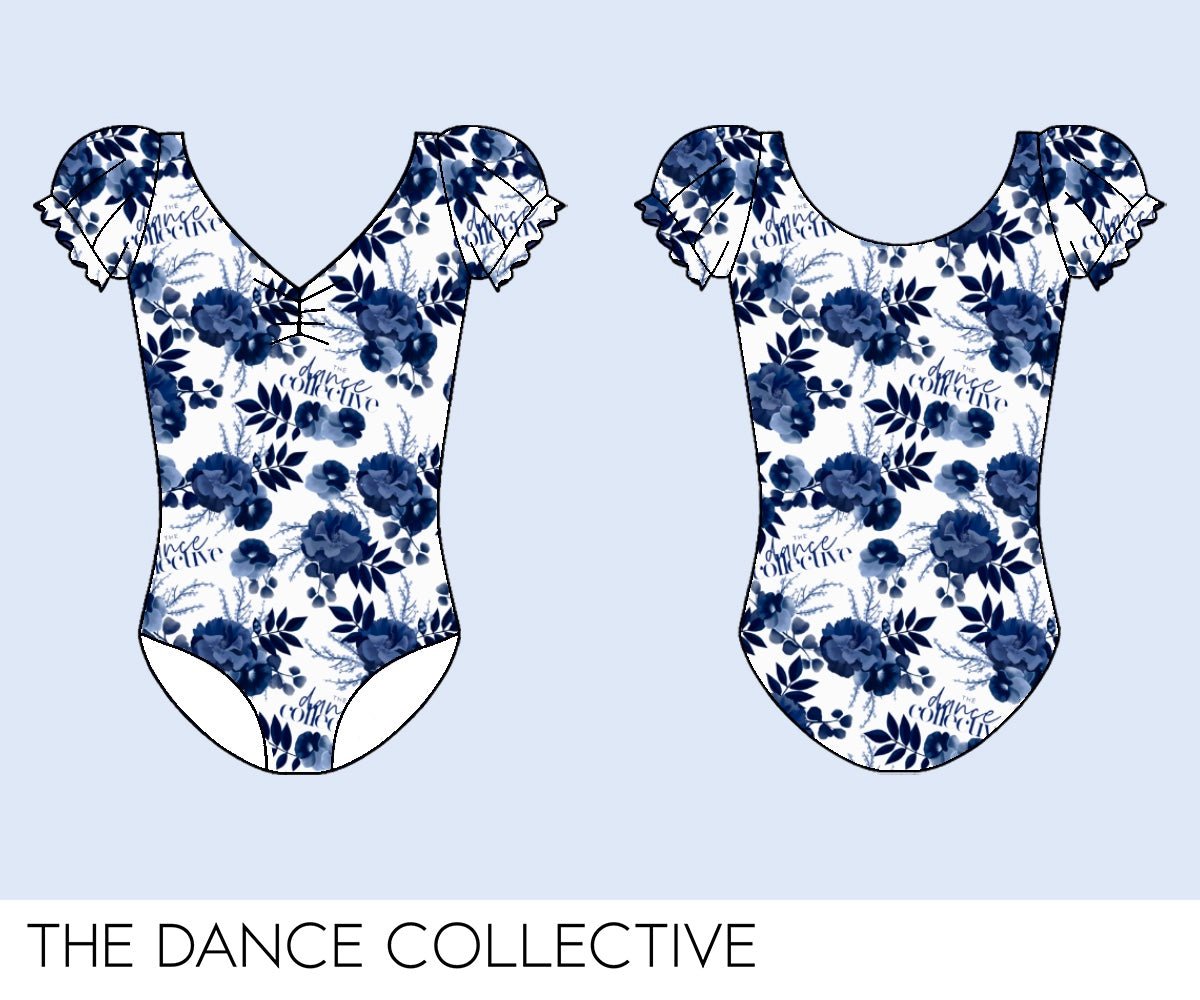 DC Puff Shoulder Floral Leotard - Sparkle Worldwide