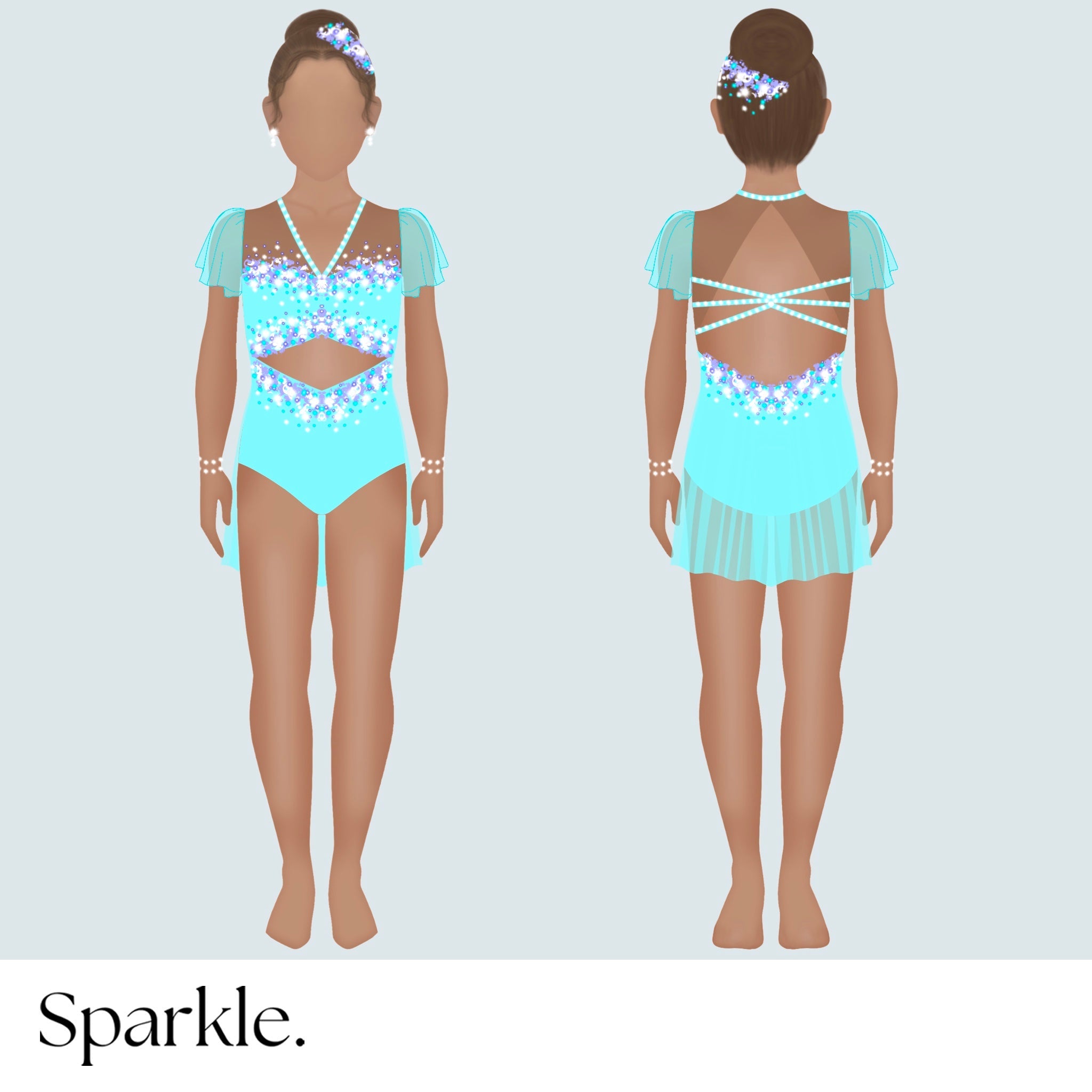 Icy Iris - CHOOSE CUSTOM COLORS - 25% Deposit to Reserve - Sparkle Worldwide