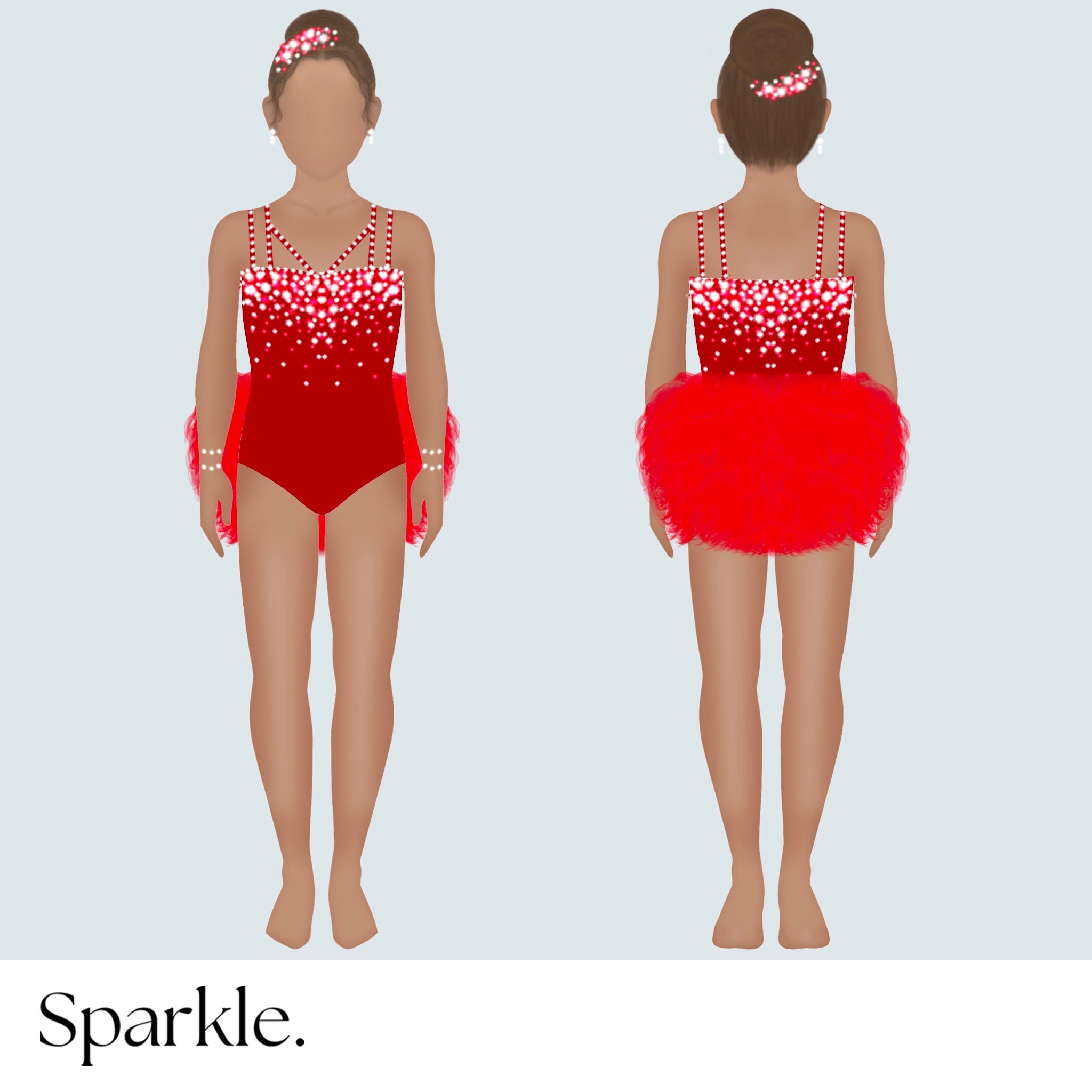 Scarlett Fusion - CHOOSE CUSTOM COLORS - 25% Deposit to Reserve - Sparkle Worldwide