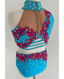 Adult X Small | Blue & Pink Jazz Dance Costume - Sparkle Worldwide