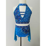 Child 10 | Blue on Blue Lyrical Dance Costume - Sparkle Worldwide
