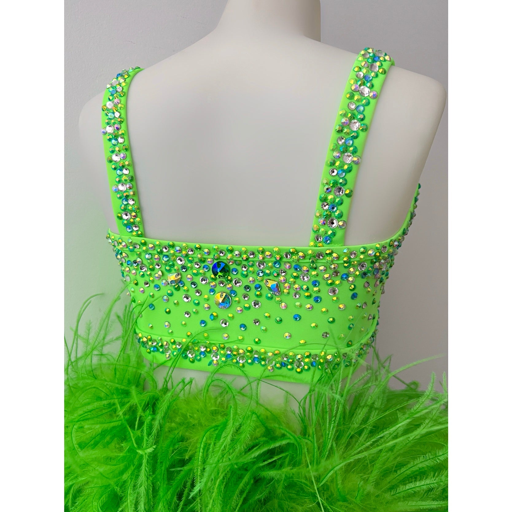 Child 10 | Neon Green Jazz Dance Costume - Sparkle Worldwide