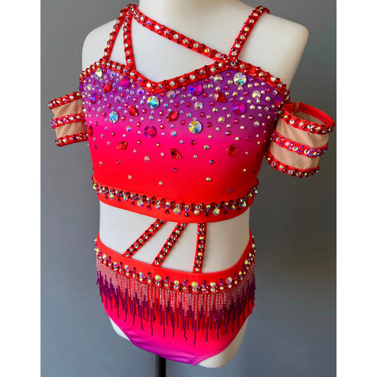 Child 10 | Purple Sunset Jazz Dance Costume - Sparkle Worldwide