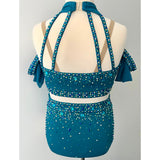 Child 12 | Teal Contemporary Dance Costume - Sparkle Worldwide