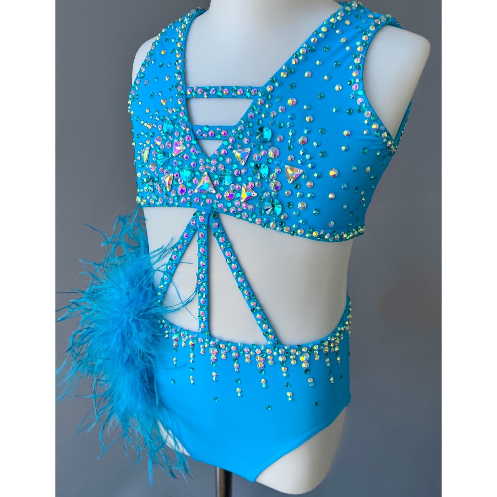 Child 6 | Grecian Blue Jazz Dance Costume - Sparkle Worldwide