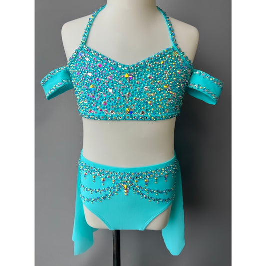 Child 8 | Arctic Blue Lyrical Dance Costume - Sparkle Worldwide