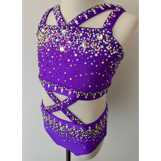 Child 8 | Purple Jazz Dance Costume - Sparkle Worldwide