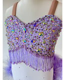 Size 10 | Lilac & White Jazz Dance Costume - Sparkle Worldwide