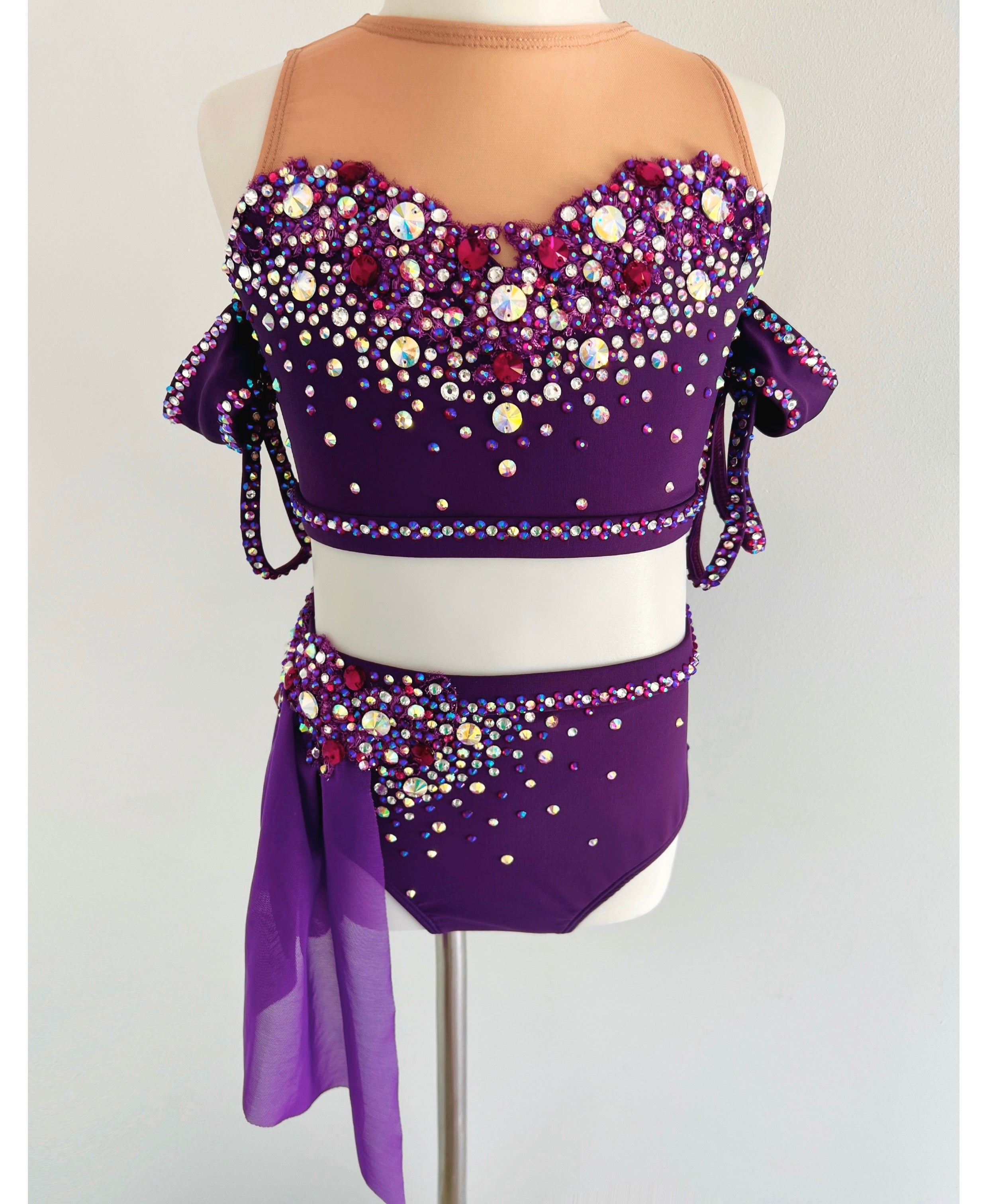 Size 12 | Plum Lyrical Dance Costume - Sparkle Worldwide