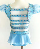 Size 4 | Pastel Blue & Crystal Lyrical Dance Costume - Sparkle Worldwide