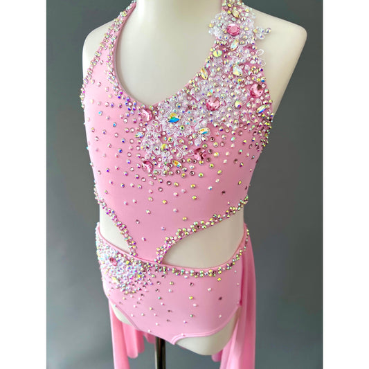 Size 6 | Cotton Candy Pink Lyrical Dance Costume - Sparkle Worldwide