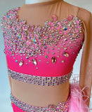 Size 6 | Pink on Pink Jazz Dance Costume - Sparkle Worldwide