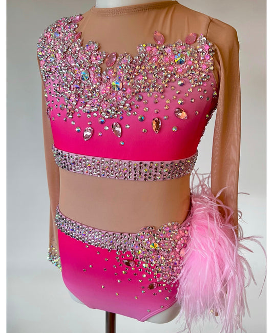 Size 6 | Pink on Pink Jazz Dance Costume - Sparkle Worldwide