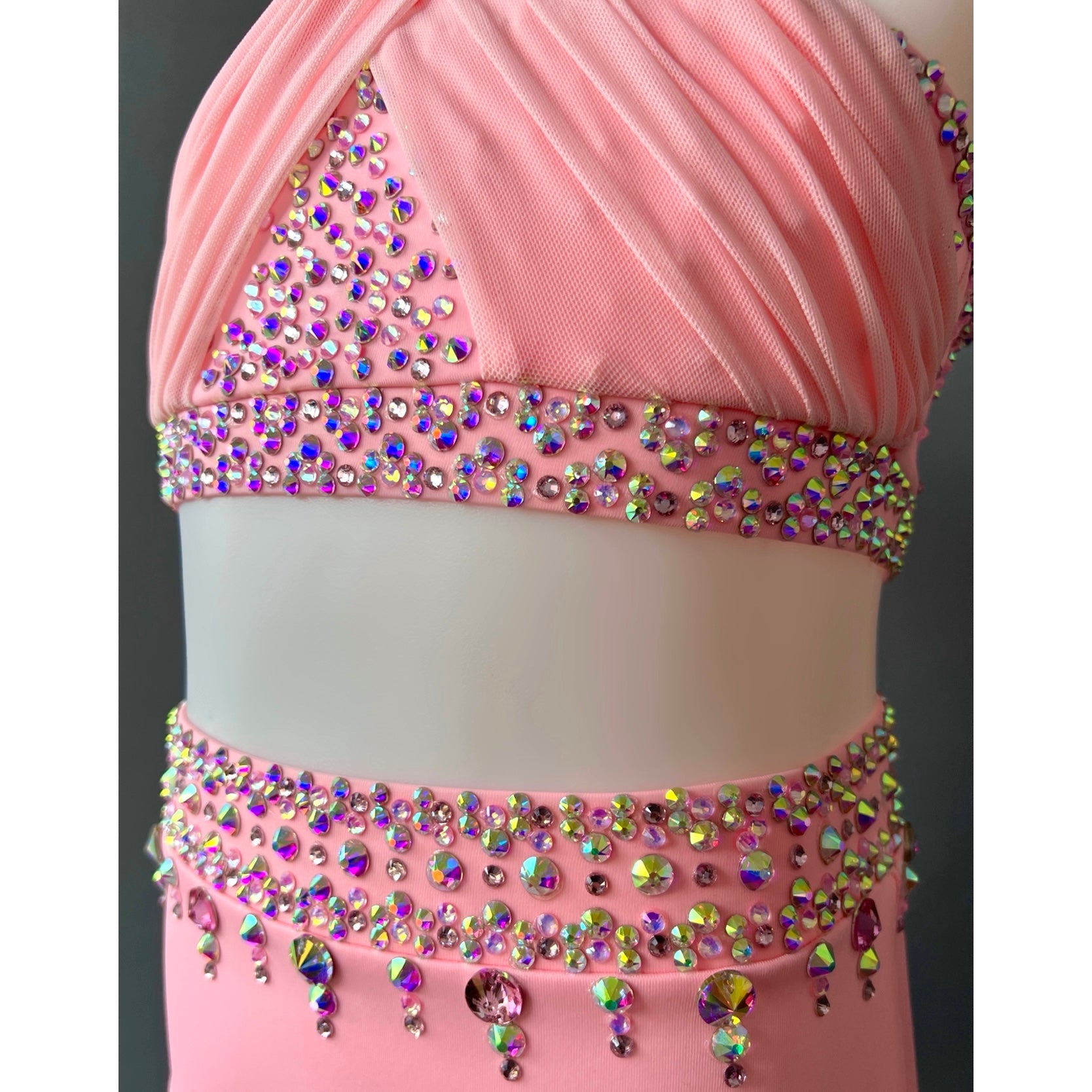 Size 6 | Warm Pink Dance Costume - Sparkle Worldwide