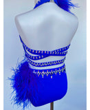 Size 8 | Blue Diamond Jazz Dance Costume - Sparkle Worldwide