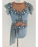 Size 8 | Blue Grey Lyrical Dance Costume - Sparkle Worldwide