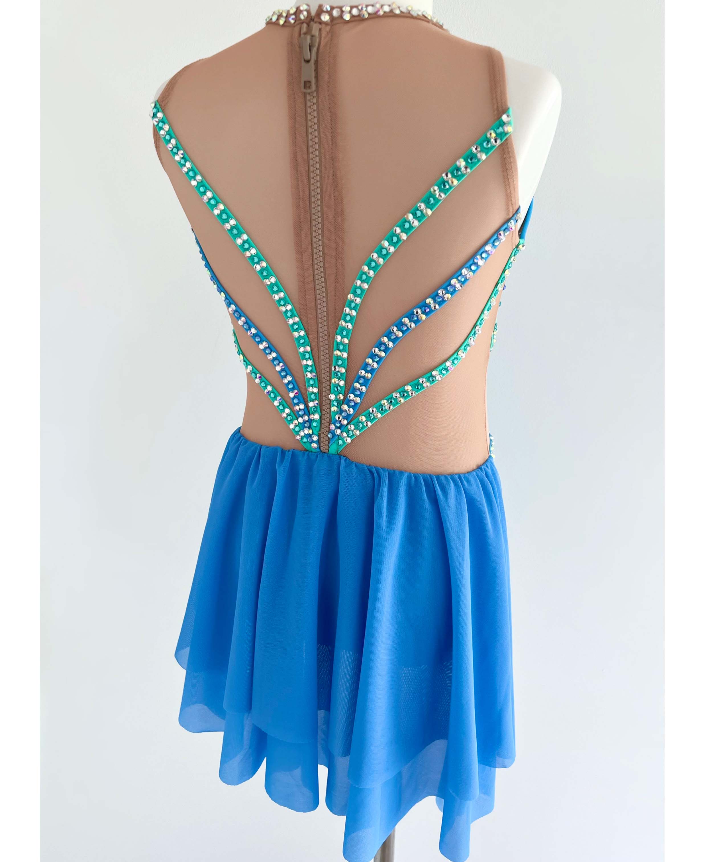Size 8 | Blue & Mint Lyrical Costume - Sparkle Worldwide