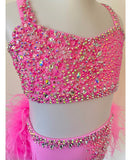 Size 8 | Bubblegum Pink Jazz Dance Costume - Sparkle Worldwide