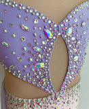 Size 8 | Pale Pink & Lilac Lyrical Dance Costume - Sparkle Worldwide