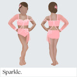 Size 8 | Warm Baby Pink Lyrical Dance Costume - Sparkle Worldwide